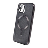 iPhone 11 Skal Glitter Transparent MagSafe Svart