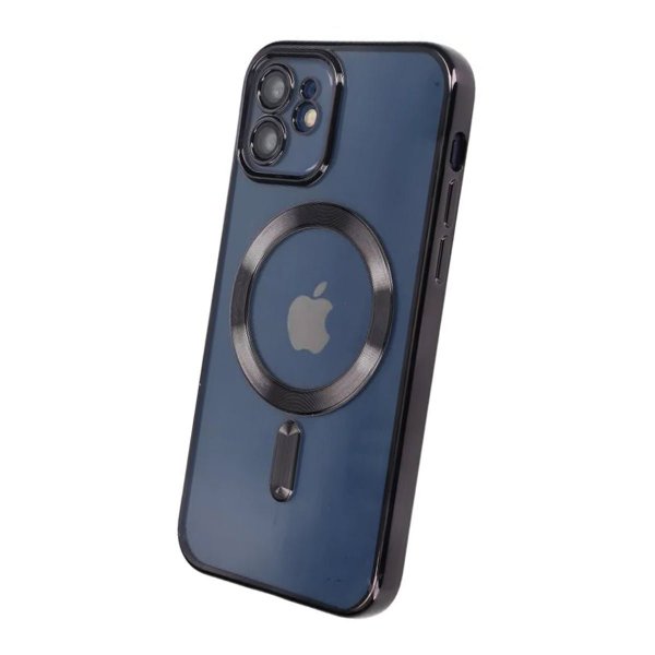 iPhone 12 Skal Glitter Transparent MagSafe Svart