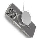 iPhone 13 Pro Max Skal Glitter Transparent MagSafe Silver