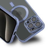 iPhone 14 Pro Max Skal Glitter Transparent MagSafe Blå
