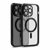 iPhone 15 Pro Skal Glitter Transparent MagSafe Svart