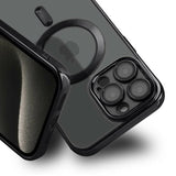 iPhone 15 Pro Skal Glitter Transparent MagSafe Svart