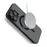 iPhone 15 Pro Skal Glitter Transparent MagSafe Svart