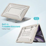 MacBook Air 13 M2 (A2681) Skal Armor Stativfunktion Beige