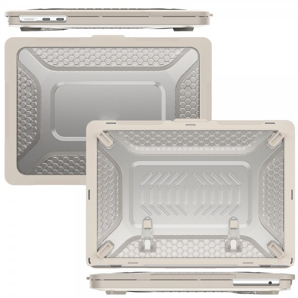 MacBook Air 13 M2 (A2681) Skal Armor Stativfunktion Beige