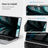 Spigen MacBook Air 13 M2/M3/M4 Skärmskydd Safe View