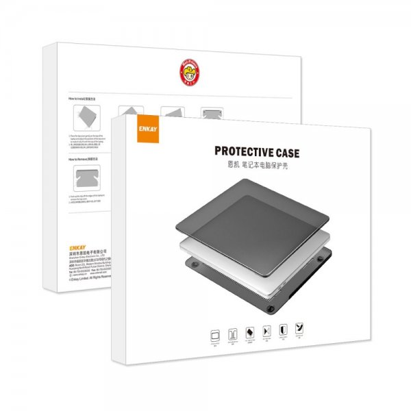 Enkay MacBook Air 15 M2 (A2941) Skal med Tangentbordsskydd Vit