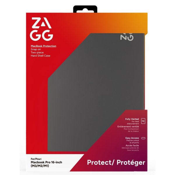 ZAGG MacBook Pro 16 M1 (A2485)/M2 (A2780)/M3 (A2991) Skal Hardshell Smoke