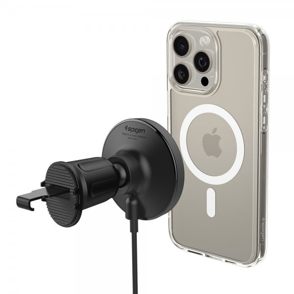 Spigen MagSafe-bilhållare med Trådlös Laddning OneTap Pro 4 Air Vent Hook