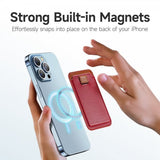 Dux Ducis MagSafe Korthållare Magnetic Leather Wallet Röd
