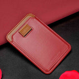 Dux Ducis MagSafe Korthållare Magnetic Leather Wallet Röd