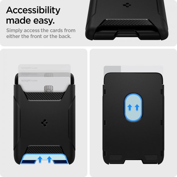 Spigen MagSafe Korthållare Rugged Armor 3 Cards MagFit Svart