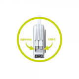 Mobile Origin MagSafe-powerbank/Reseladdare Inbyggda kablar/Apple Watch-laddning Vit
