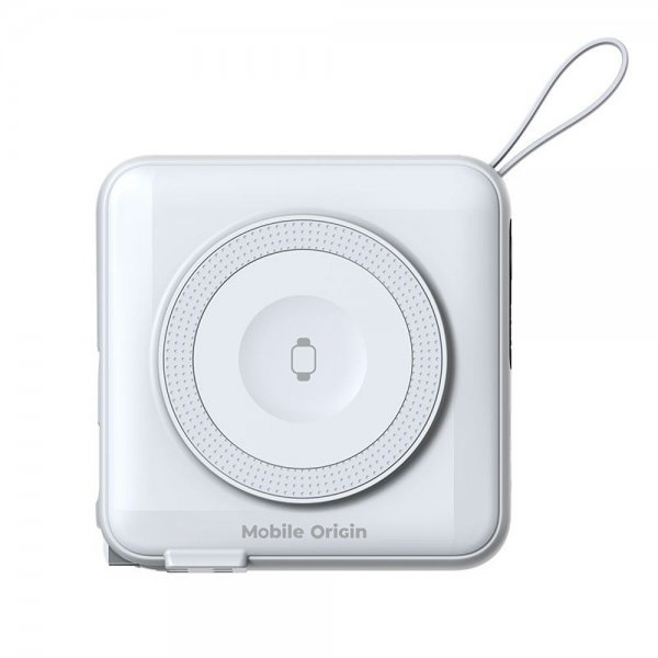 Mobile Origin MagSafe-powerbank/Reseladdare Inbyggda kablar/Apple Watch-laddning Vit