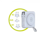 Mobile Origin MagSafe-powerbank/Reseladdare Inbyggda kablar/Apple Watch-laddning Vit