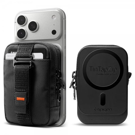 Spigen MagSafe Väska Portable Organizer Pouch Tintap Zip MagFit Svart
