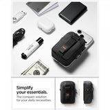 Spigen MagSafe Väska Portable Organizer Pouch Tintap Zip MagFit Svart