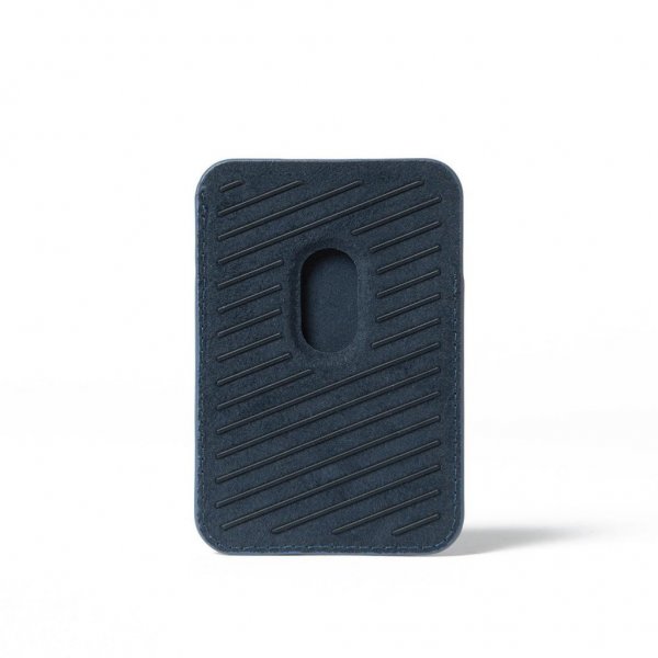 Mujjo Korthållare Full Leather Magnetic Wallet Steel Blue