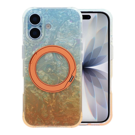 iPhone 17 Skal Marmorerat MagSafe-stativ Orange