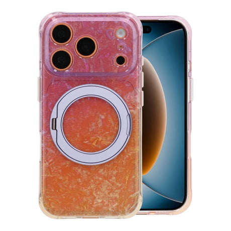 iPhone 17 Pro Max/iPhone 18 Pro Max Skal Marmorerat MagSafe-stativ Lila