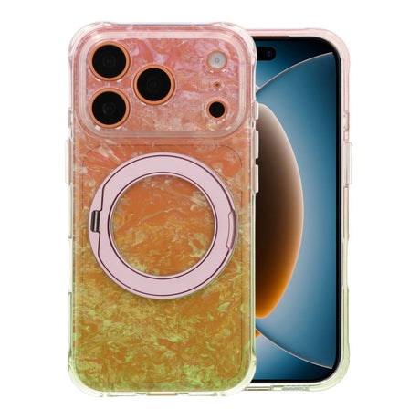 iPhone 17 Pro Max/iPhone 18 Pro Max Skal Marmorerat MagSafe-stativ Rosa