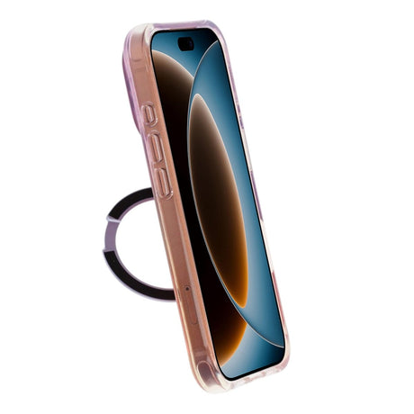 iPhone 17 Pro/iPhone 18 Pro Skal Marmorerat MagSafe-stativ Lila