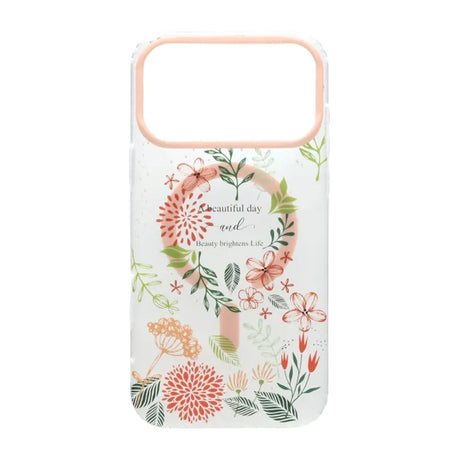 iPhone 17 Pro Max Skal Floral Matte MagSafe Orange