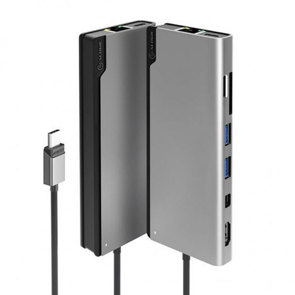 ALOGIC Ultra USB-C Dock PLUS V2 Minneskortläsare Grå