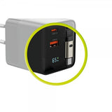 Mobile Origin Laddare med Display GaN 65W inbyggd USB-C Kabel
