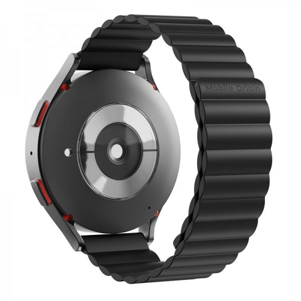 Mobile Origin Samsung Galaxy Watch 20mm Armband Easy Strap Svart