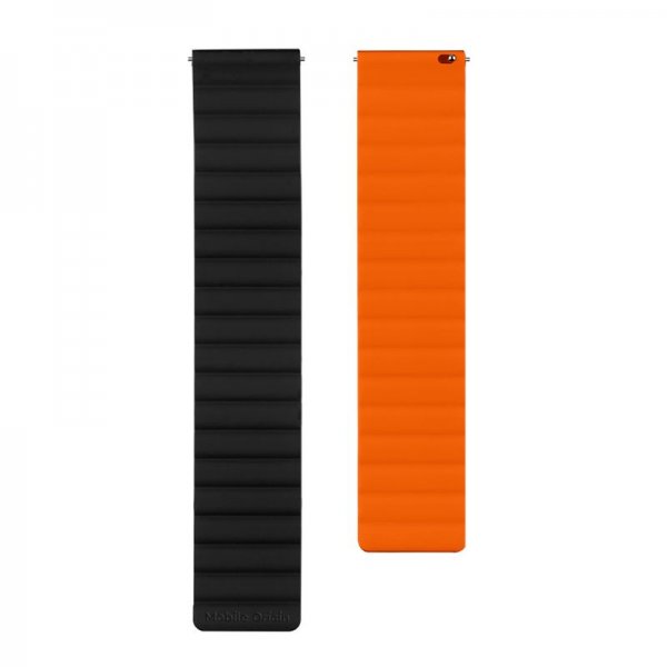 Mobile Origin Samsung Galaxy Watch 8 40/44mm/Classic 46mm Armband Easy Strap Svart Orange