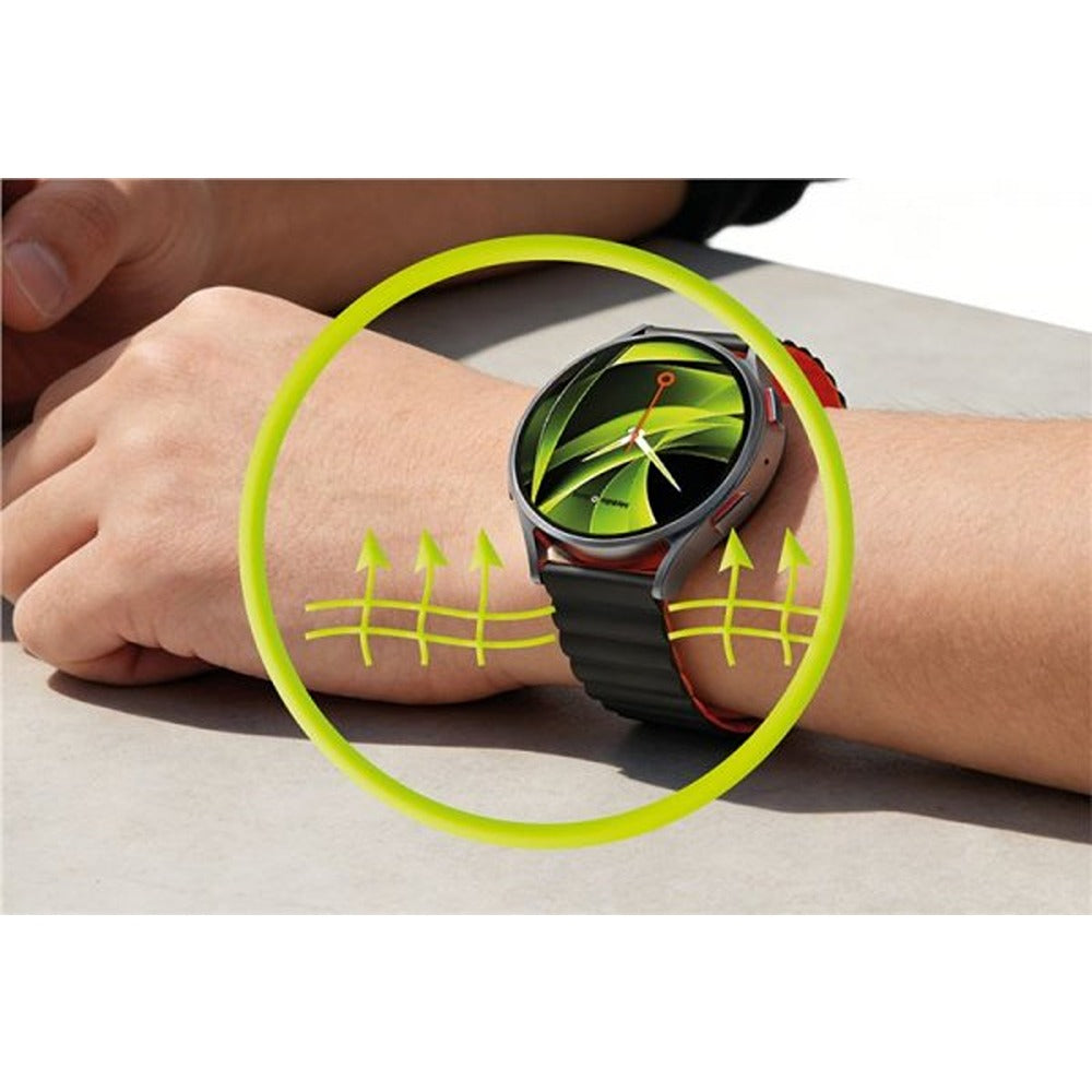 Mobile Origin Samsung Galaxy Watch 8/9 40/44mm/Classic 46mm Armband Easy Strap Magnetic Svart Orange