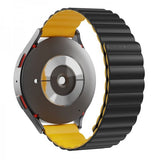 Mobile Origin Samsung Galaxy Watch 20mm Armband Easy Strap Svart Gul