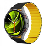 Mobile Origin Samsung Galaxy Watch 20mm Armband Easy Strap Svart Gul