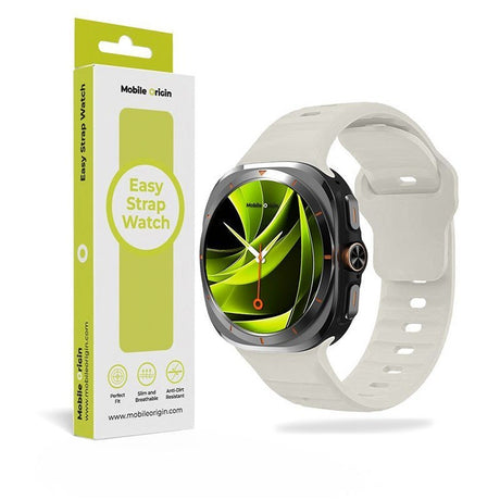 Mobile Origin Samsung Galaxy Watch Ultra 47mm Armband Easy Strap Silicone Beige