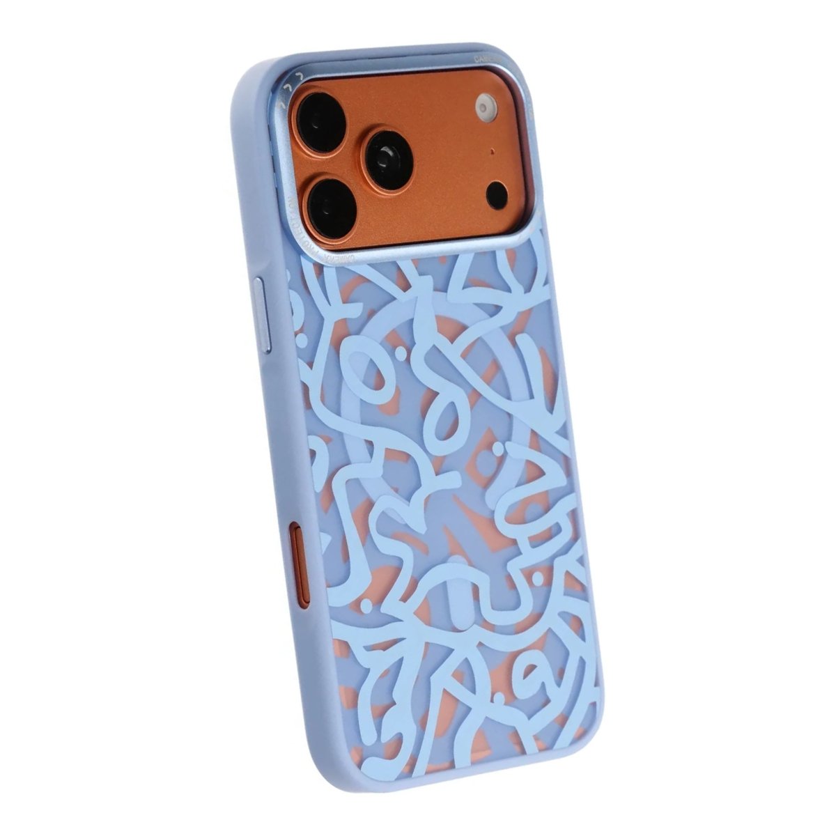 iPhone 17 Pro Skal Graffiti MagSafe Ljusblå