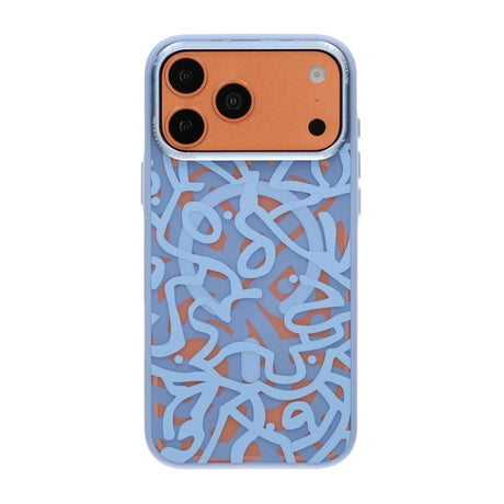 iPhone 17 Pro Max Skal Graffiti MagSafe Ljusblå