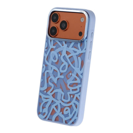 iPhone 17 Pro Max Skal Graffiti MagSafe Ljusblå