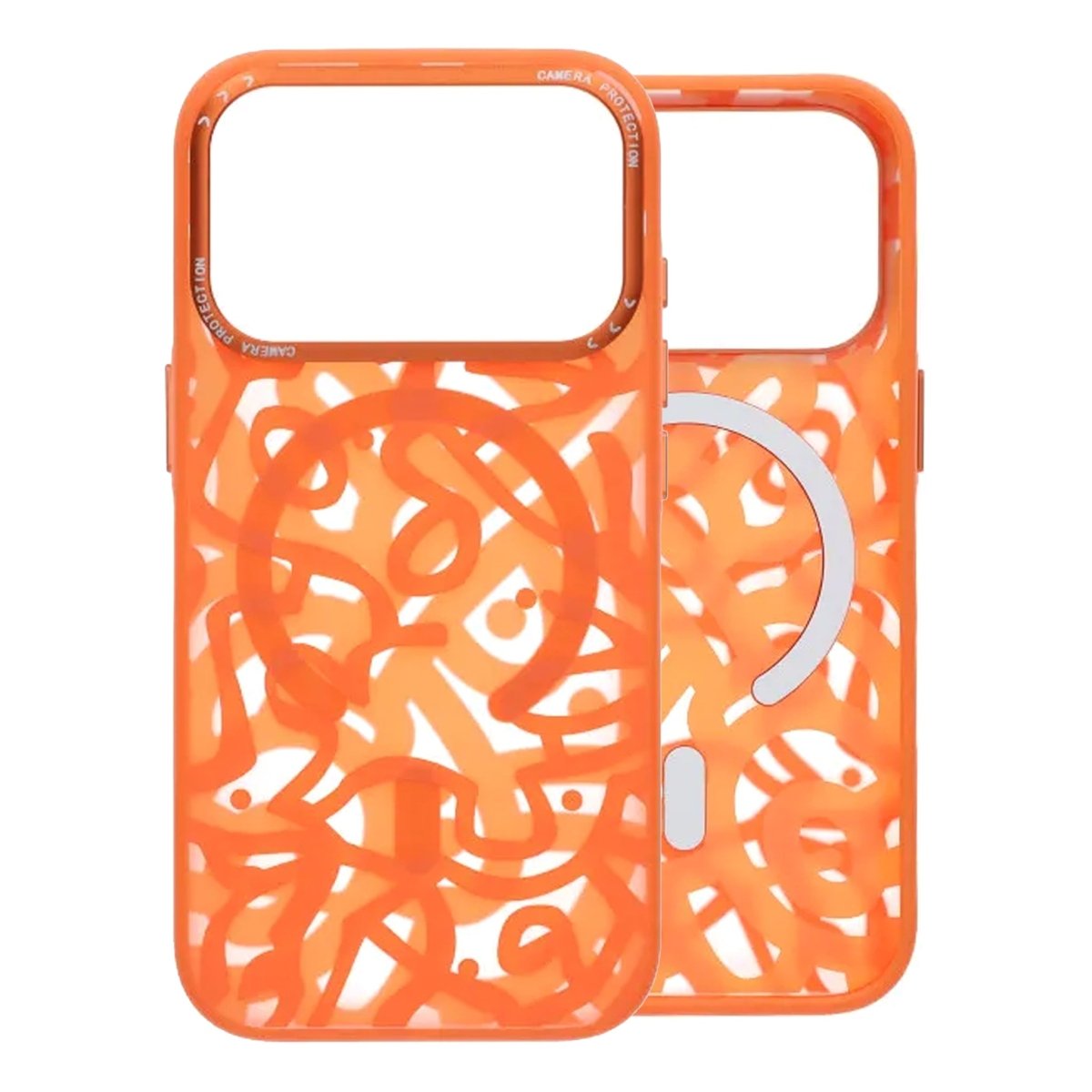 iPhone 17 Pro Skal Graffiti MagSafe Orange
