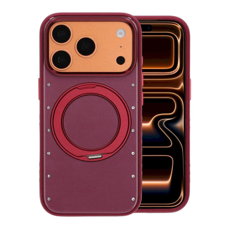 iPhone 17 Pro Max/iPhone 18 Pro Max Skal MagSafe-stativ Strass Röd