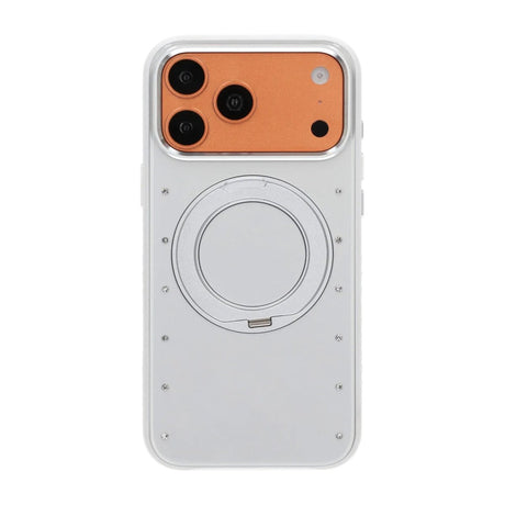 iPhone 17 Pro Max/iPhone 18 Pro Max Skal MagSafe-stativ Strass Vit