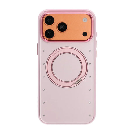 iPhone 17 Pro/iPhone 18 Pro Skal MagSafe-stativ Strass Rosa