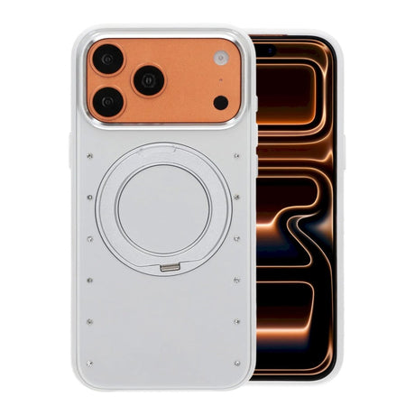 iPhone 17 Pro/iPhone 18 Pro Skal MagSafe-stativ Strass Vit