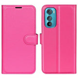 Motorola Edge 30 Fodral Litchi Magenta