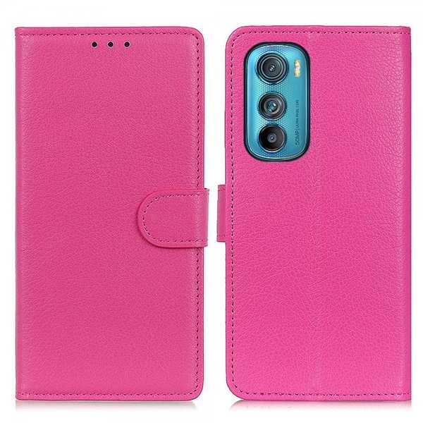 Motorola Edge 30 Fodral Kortfack Magenta