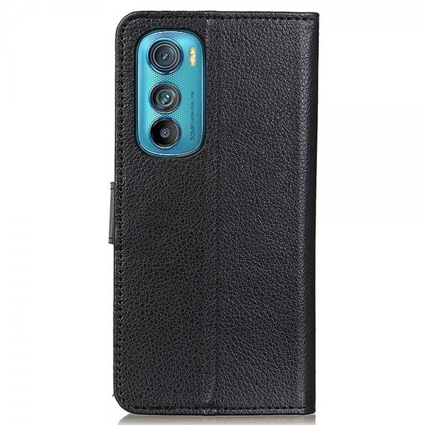 Motorola Edge 30 Fodral Litchi Svart