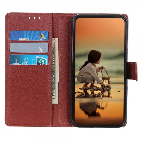 Motorola Edge 30 Neo Fodral Litchi Brun