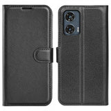 Motorola Edge 50 Fusion Fodral Litchi Svart