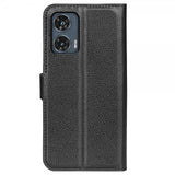 Motorola Edge 50 Fusion Fodral Litchi Svart