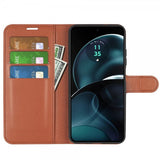 Motorola Moto G14 Fodral Litchi Brun